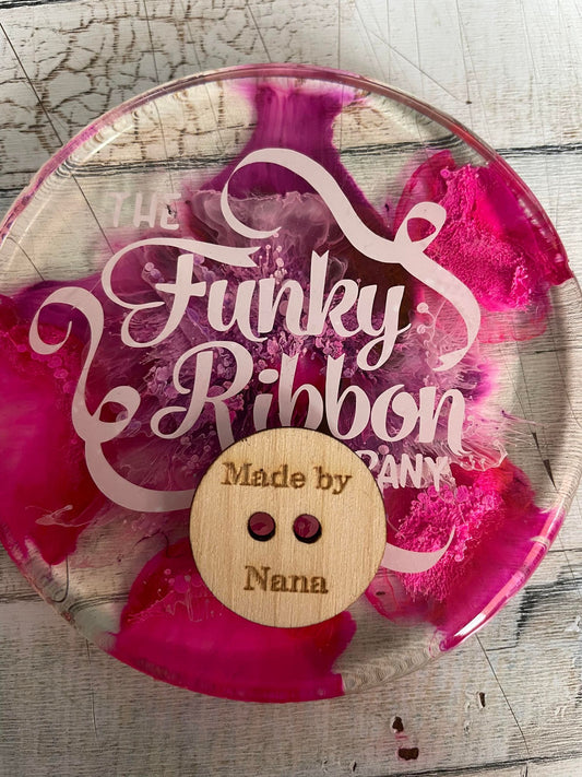 25mm Wooden Buttons – Customised with Your Logo or Wording image 1