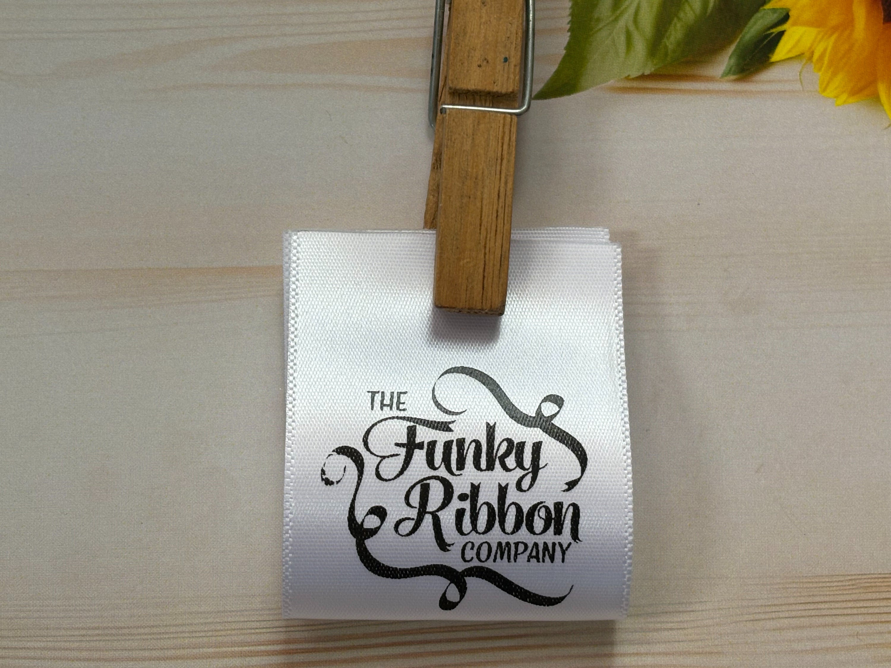 White - 38mm Satin Sew-In Labels – Wash-Proof Print image 0